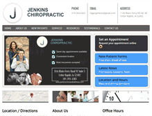 Tablet Screenshot of jenkinschiroandwellness.com